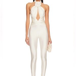 Ronny Kobo Abreen Catsuit in Pearl white size medium